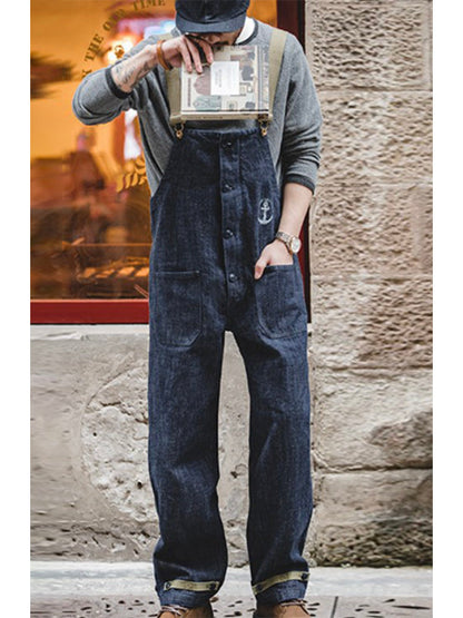 American Vintage Navy Deck Denim Overall