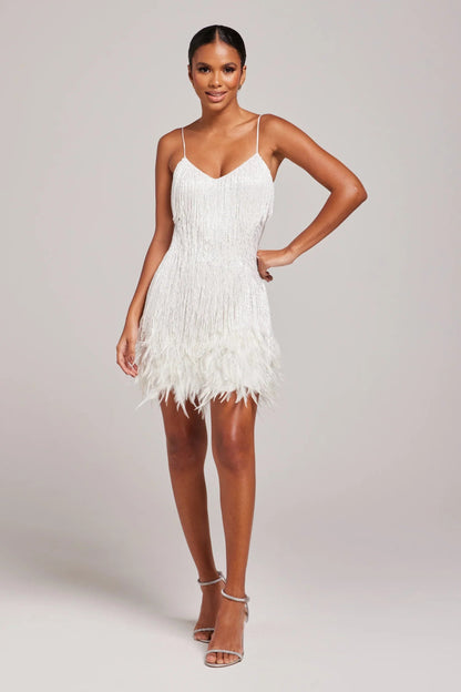 ALEXIS – MODERN FEATHERED PARTY DRESS FOR NIGHT OUT