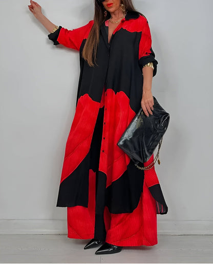 AMARA – ELEGANT FLOW DRAPE TWO-PIECE SET