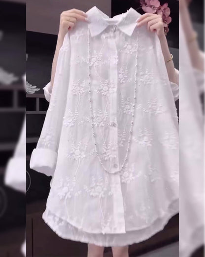 GRETA – EMBROIDERED BUTTON-DOWN SHIRT