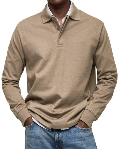 ALJUR - CASUAL LONGSLEEVE POLO