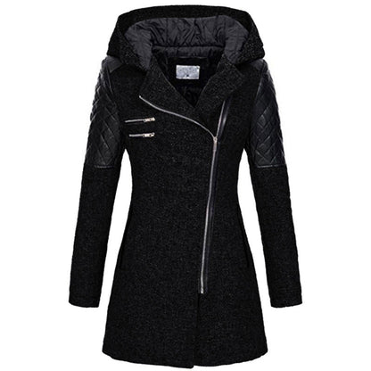Zoë™ – Stylish Slant-Zip Winter Jacket