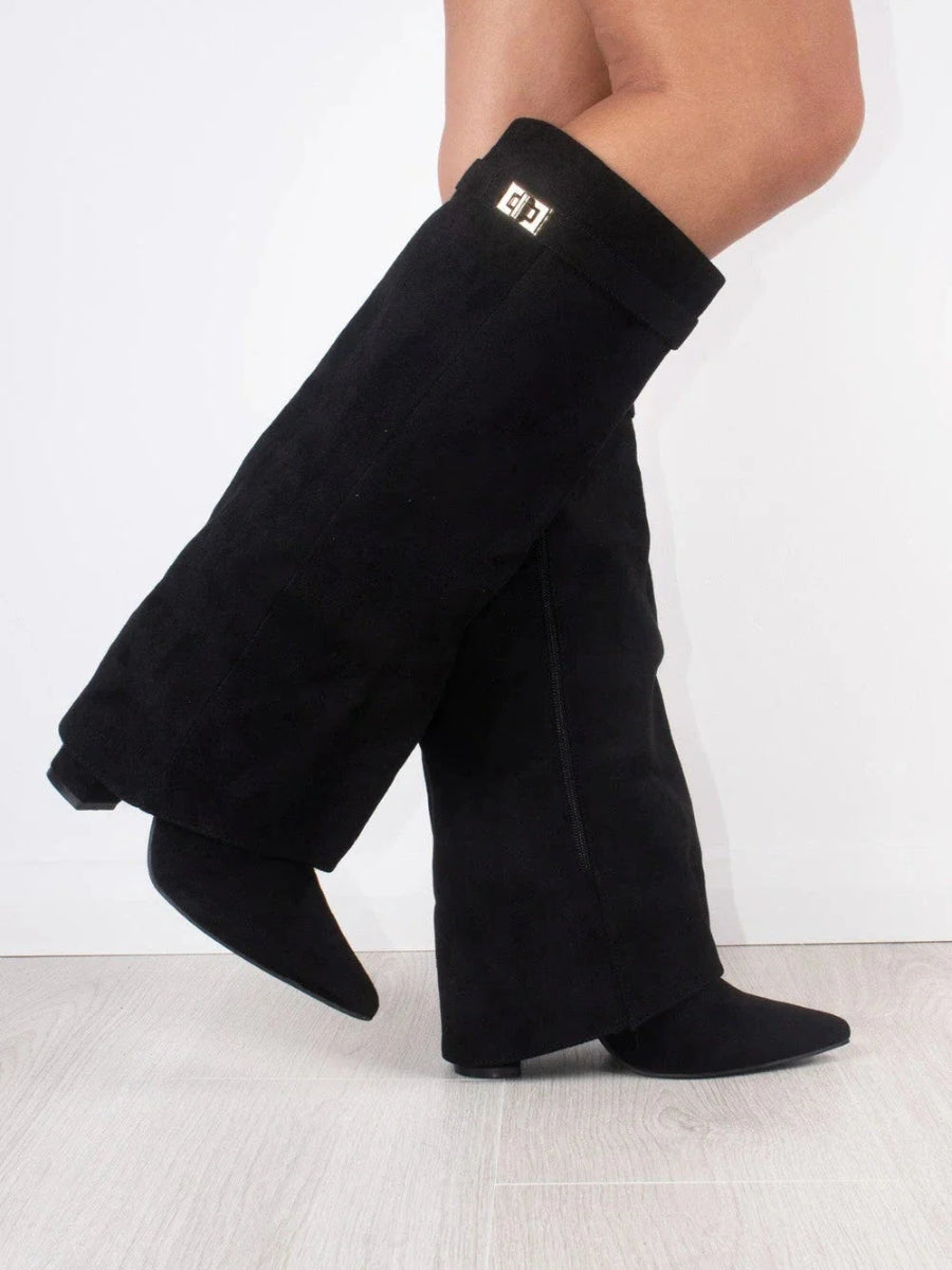 ALINA – CHIC SLOUCHY SUEDE KNEE-HIGH BOOTS