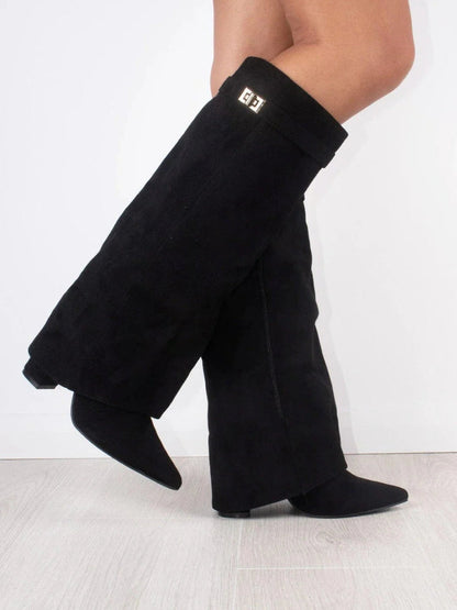 ALINA – CHIC SLOUCHY SUEDE KNEE-HIGH BOOTS