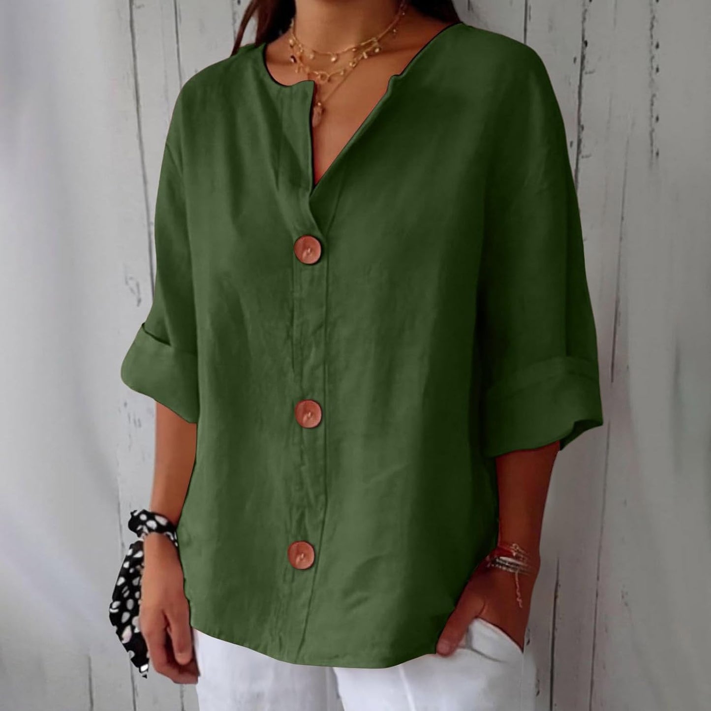 JULIA – RELAXED CHIC BUTTON BLOUSE