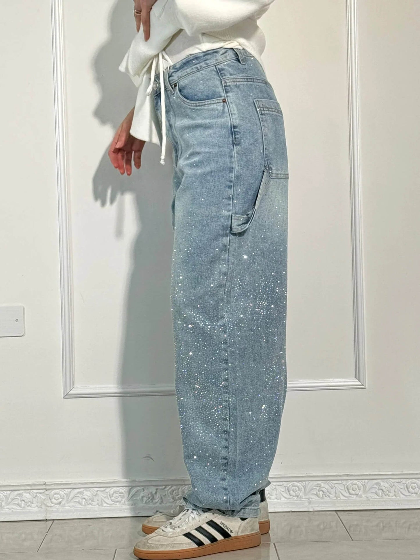 Victoria | High-Waist Glitter Jeans