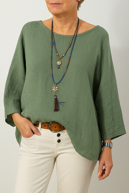 JANE – RELAXED BOAT NECK TUNIC
