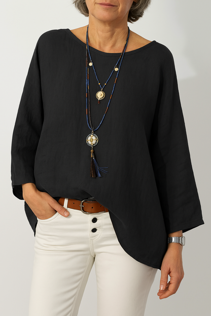 JANE – RELAXED BOAT NECK TUNIC