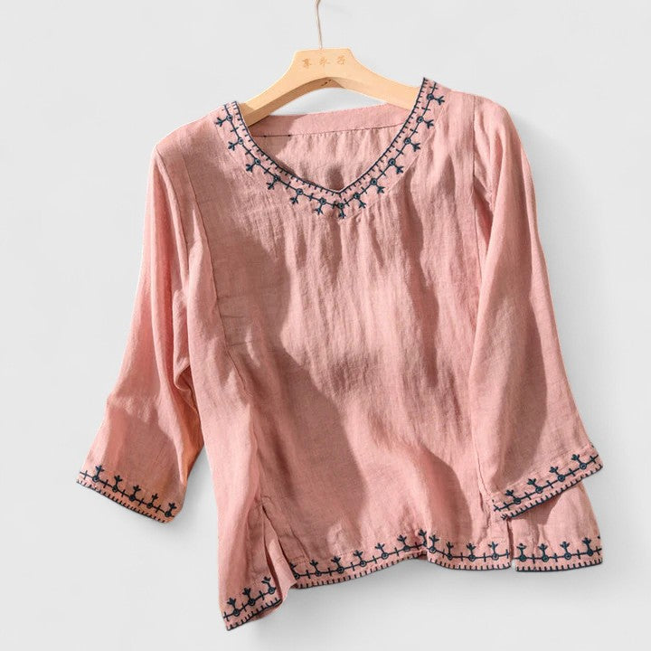 LAYLA – EMBROIDERED ELEGANCE BLOUSE