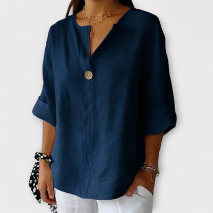 ARIA – LAIDBACK CHIC BUTTON BLOUSE