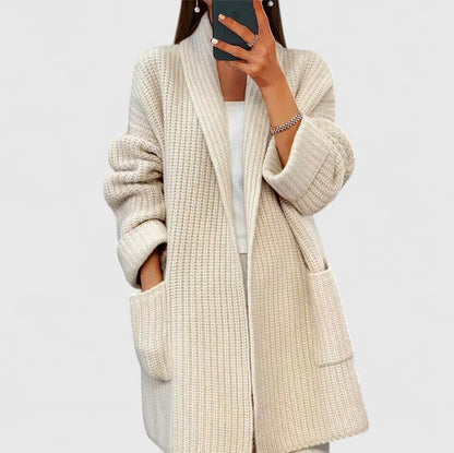 SHEENA – LONG SHAWL COLLAR CARDIGAN