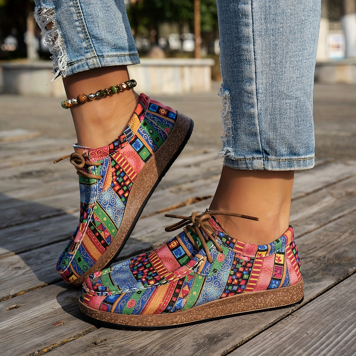 ADELINE – VIBRANT PATCHWORK COMFORT SNEAKERS