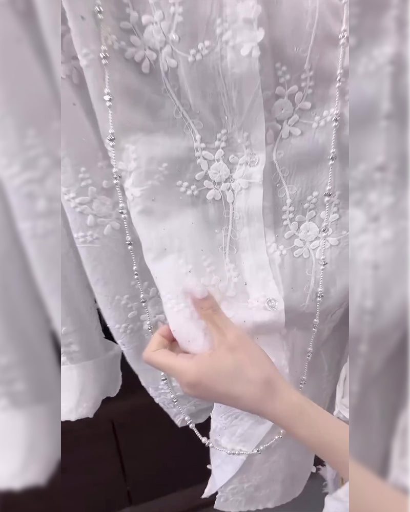 GRETA – EMBROIDERED BUTTON-DOWN SHIRT