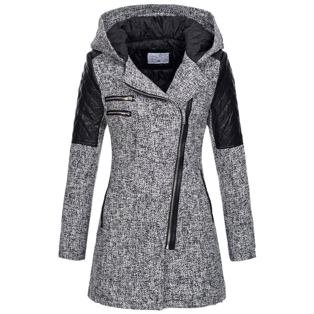 Zoë™ – Stylish Slant-Zip Winter Jacket