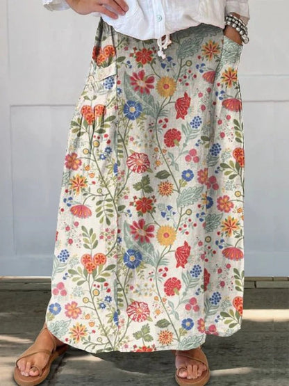 Zariah – Pastoral Floral Art Print Blouse