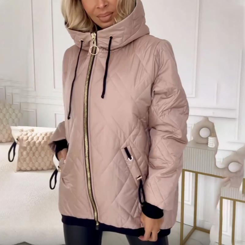 YANNAH – THE DIAMOND QUILTED HOODED JACKET