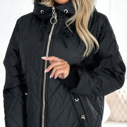 YANNAH – THE DIAMOND QUILTED HOODED JACKET