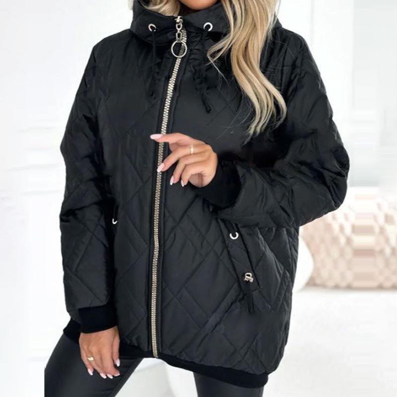 YANNAH – THE DIAMOND QUILTED HOODED JACKET