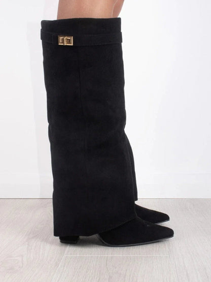 ALINA – CHIC SLOUCHY SUEDE KNEE-HIGH BOOTS